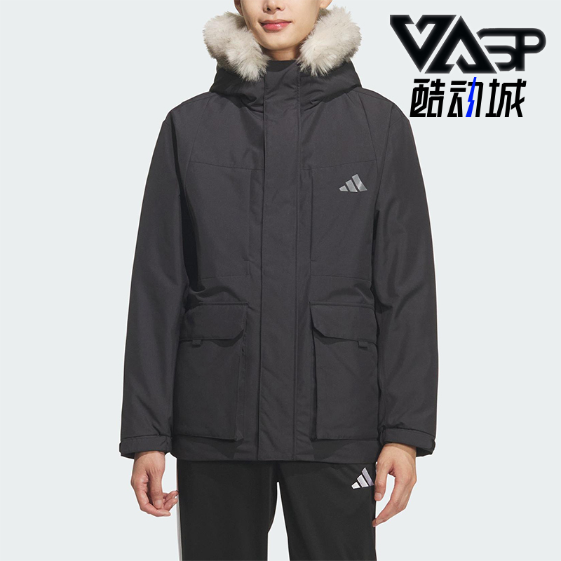 Adidas/阿迪达斯正品V PARKA DOWN男士运动拒水保暖羽绒服KQ5509