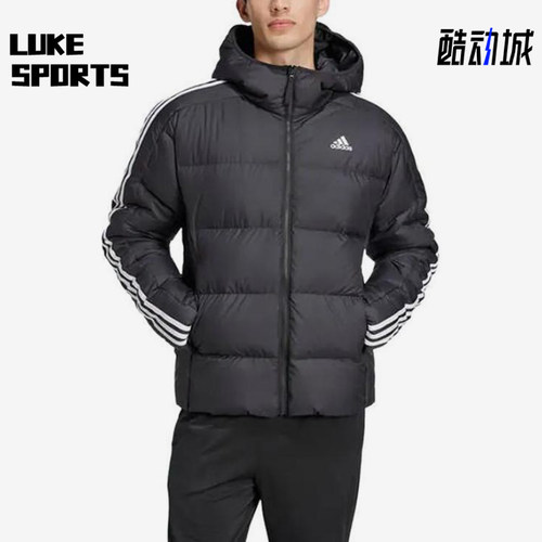 Adidas/阿迪达斯正品新款男士保暖经典保暖连帽防风羽绒服JN7478