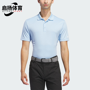 阿迪达斯正品 套头运动短袖 夏季 透气翻领经典 T恤IU4435 男士 Adidas