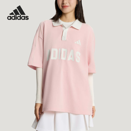 Adidas/阿迪达斯官方正品夏季男女翻领宽松轻盈短袖POLO衫KW8118
