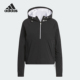 女子高尔夫半开拉链连帽卫衣IK7189 新款 Adidas 阿迪达斯正品