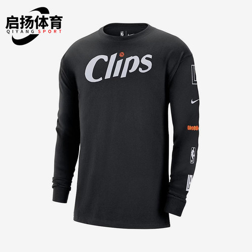 Nike/耐克正品NBA 男士字母印花套头经典透气长袖T恤FN1110-010