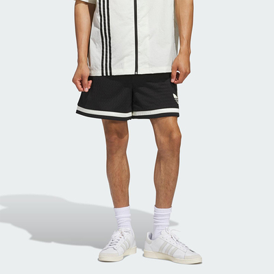 Adidas/阿迪达斯正品三叶草男女网眼透气休闲运动梭织短裤JD5198