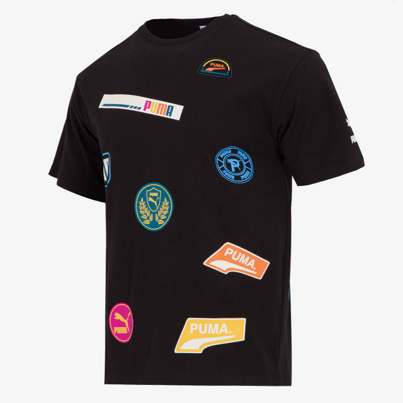 Puma/彪马正品 MIX BADGE 男女舒适透气运动T恤 537795-01