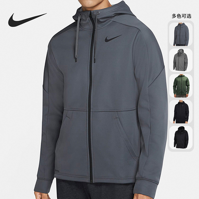 耐克男运动加绒连帽开襟夹克外套