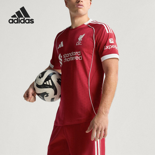 Adidas/阿迪达斯官方正品利物浦男士球员版主场足球T恤球衣JY4237