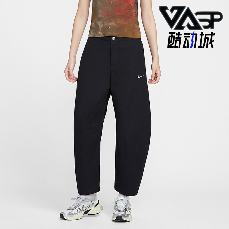 Nike/耐克正品Sportswear 女士刺绣宽松运动厚实九分裤HV2087-010