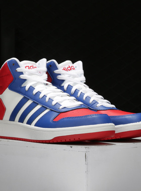 Adidas/阿迪达斯官方正品新款NEO男子皮面高帮运动休闲板鞋FY8472