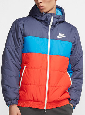 Nike/耐克正品休闲男子时尚潮流运动保暖棉服连帽外套 BV4684-557