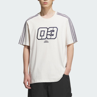 针织经典 款 男士 JX2634 户外宽松短袖 阿迪达斯正品 Adidas 2025夏季