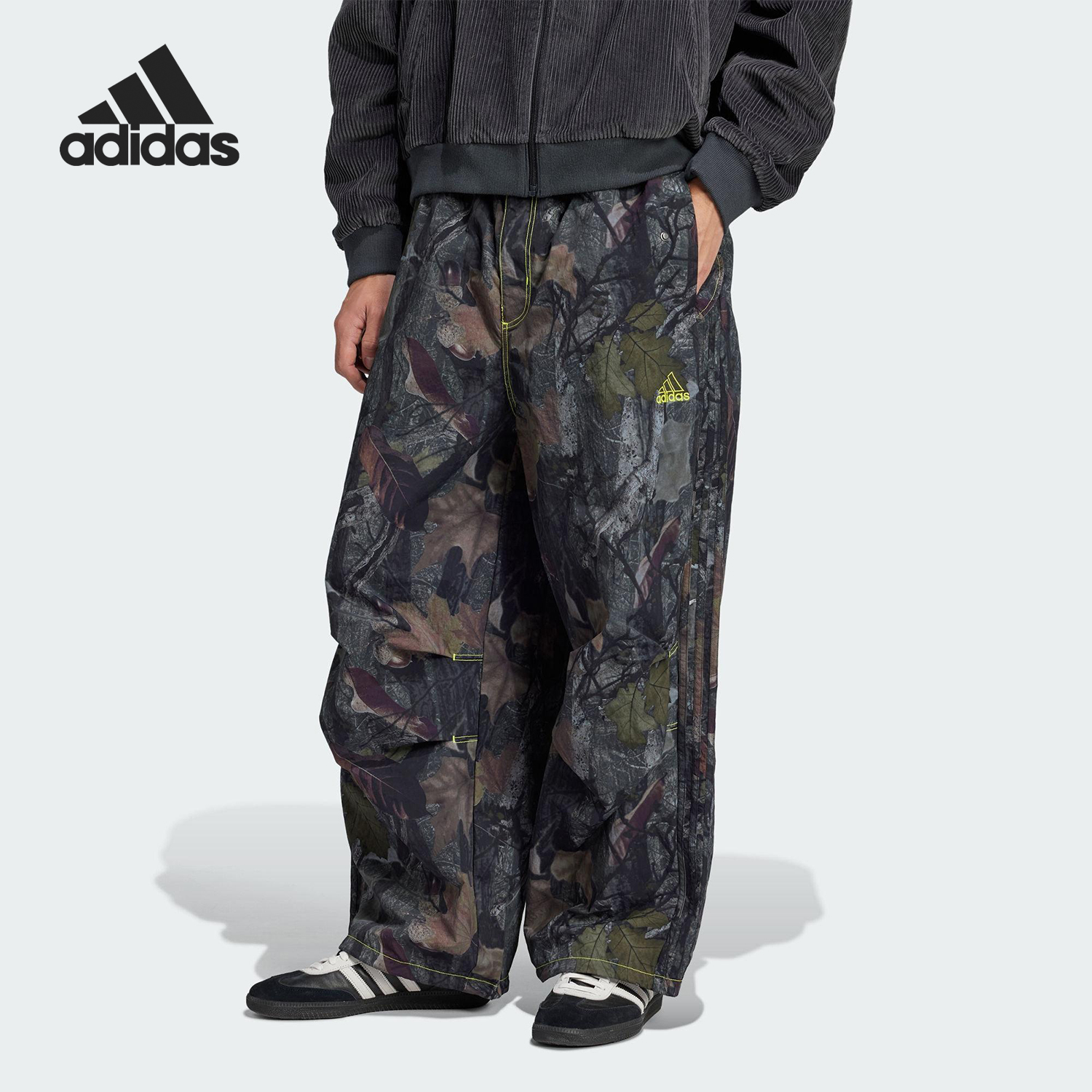 Adidas/阿迪达斯官方正品2025春男士运动迷彩工装梭织长裤JD5403