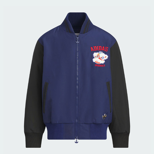 阿迪达斯三叶草大童棒球棉服