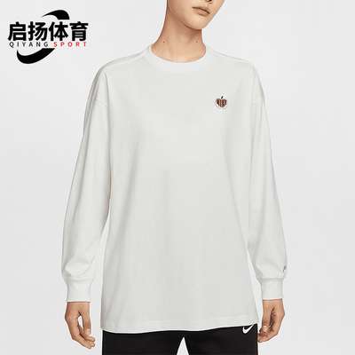 Nike/耐克正品秋季新款女士印花刺绣简约宽松T恤IB1670-133