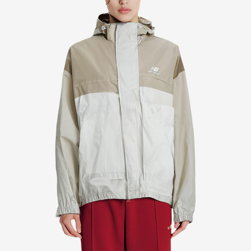New Balance/NB正品新款女士宽松连帽拼接夹克外套AWJ33313-CIC
