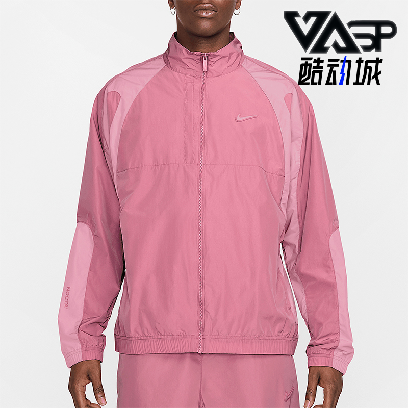 耐克男士立领拼接宽松梭织外套