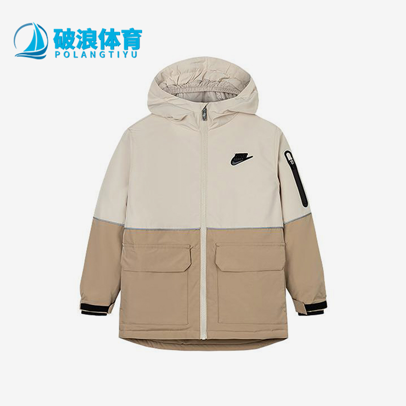 Nike/耐克正品2025新款小童保暖连帽棉服经典外套NY2442024PS-003