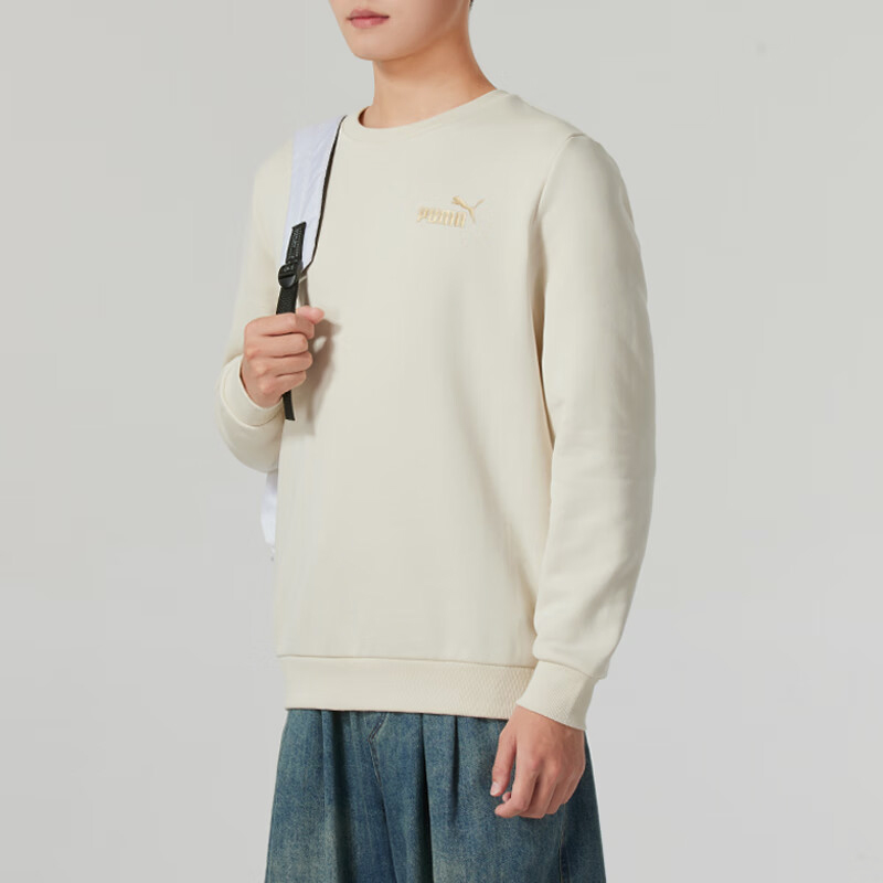 Puma/彪马正品2024新款男士运动加绒保暖圆领卫衣682725-87