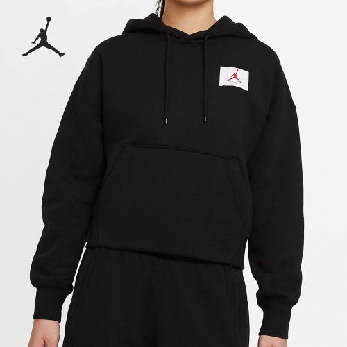 Nike/耐克正品JORDAN FLIGHT 女子起绒套头连帽衫卫衣 DB9067-010