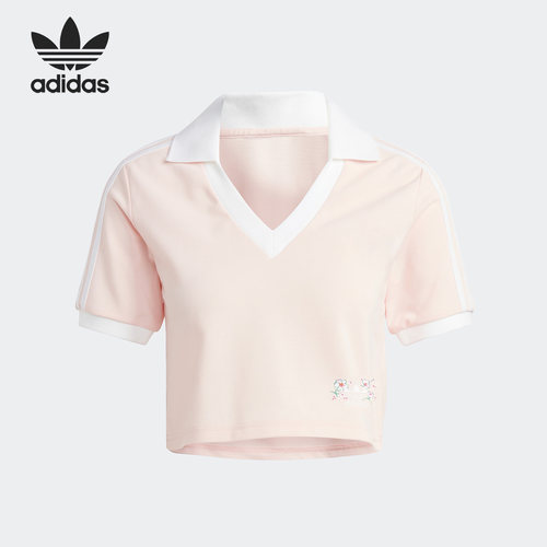 Adidas/阿迪达斯正品春季新款女子休闲运动翻领短袖T恤IP3757