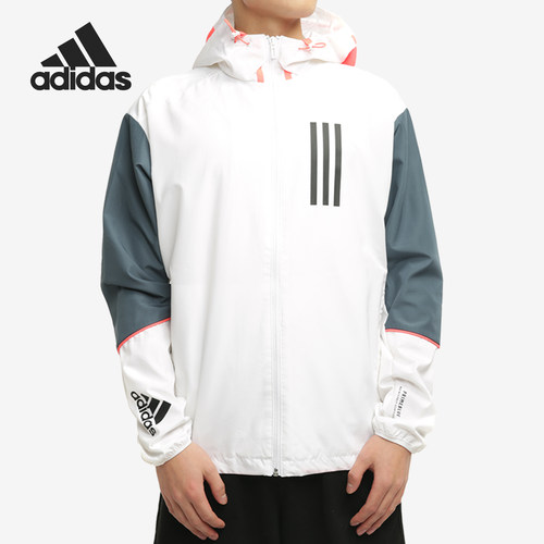 Adidas/阿迪达斯正品 W.N.D. 男子连帽运动风衣夹克外套 GF3998
