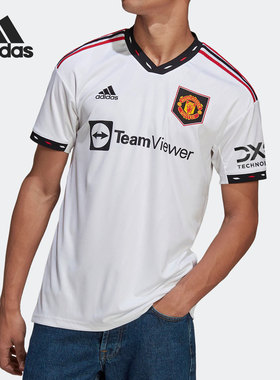 Adidas/阿迪达斯MUFC A JSY男子足球短袖球衣 H13880