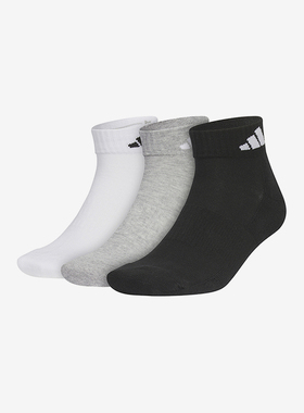 Adidas/阿迪达斯正品新款男女透气舒适短筒运动袜三双装 JC9270