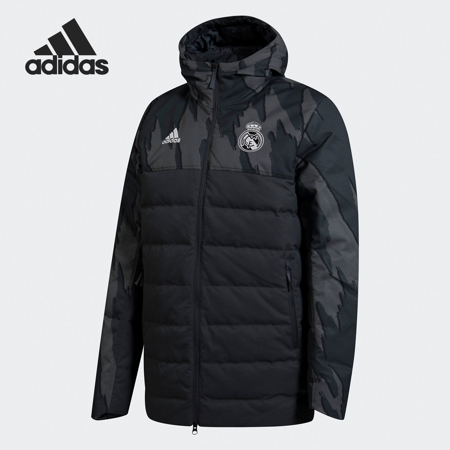 Adidas/阿迪达斯官方正品男子冬季保暖连帽足球运动羽绒服 GD4258