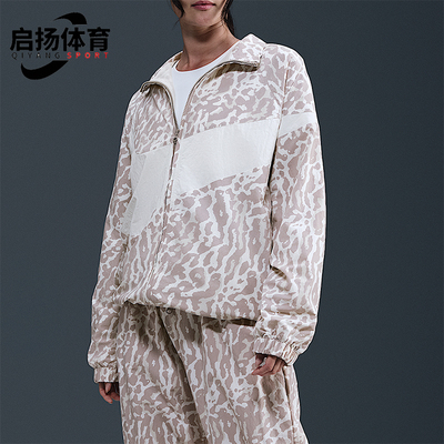 Nike/耐克正品2025秋季款女士休闲梭织豹纹印花外套IB7264-009