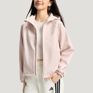 Adidas/阿迪达斯正品2025冬季款女士日常连帽运动宽松外套KS2761