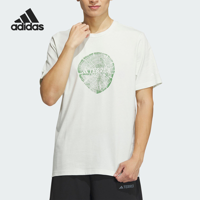 阿迪达斯男士印花短袖圆领T恤