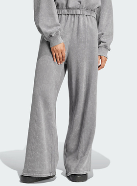 Adidas/阿迪达斯正品三叶草女士保暖宽松阔腿运动裤IY7399