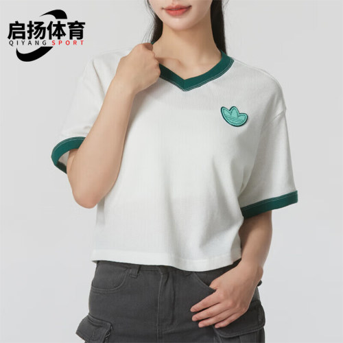 阿迪达斯女士运动休闲短袖
