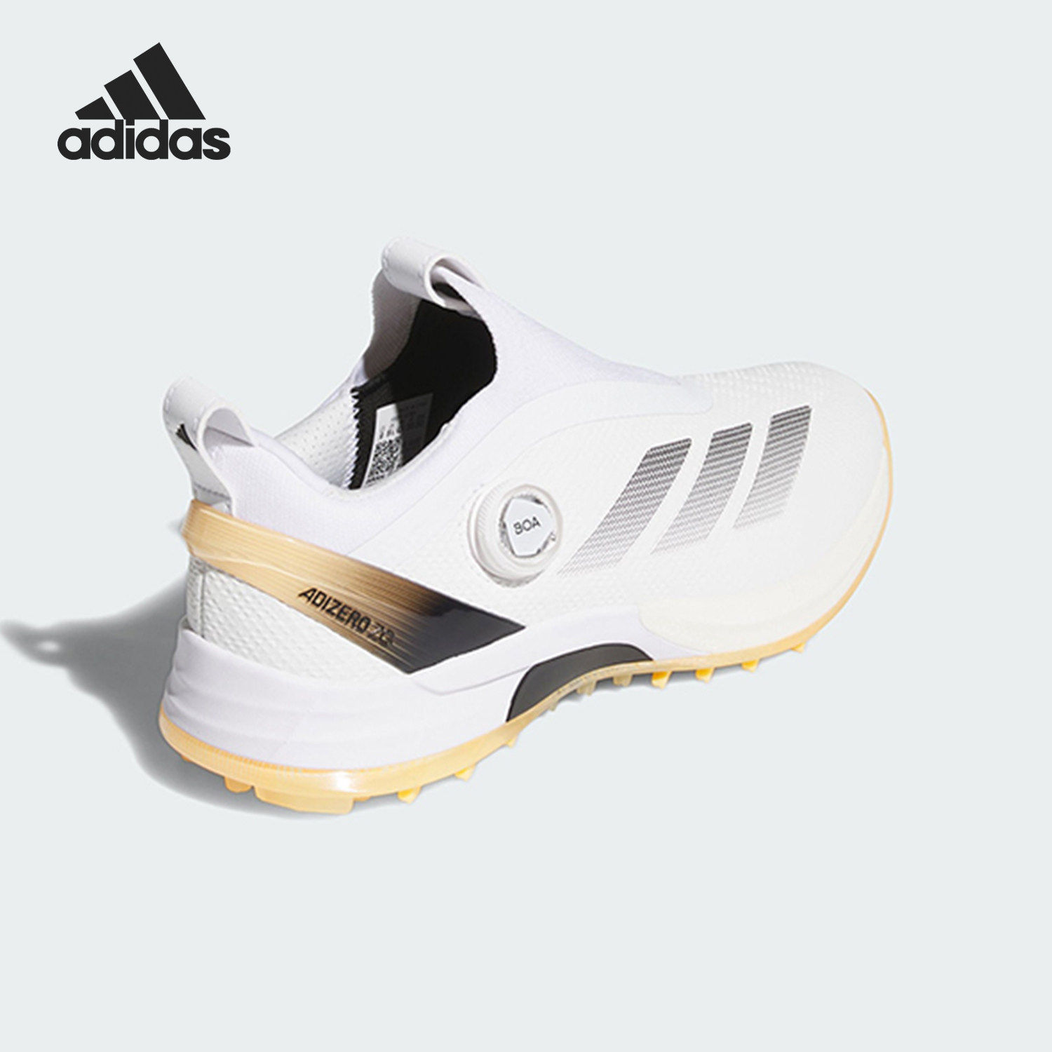Adidas/阿迪达斯官方正品ADIZEROZG新款男白黄色高尔夫鞋HQ5052