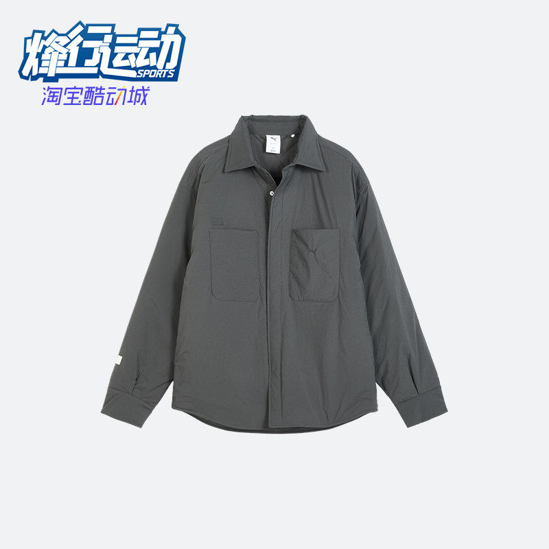 Puma/彪马正品2025秋季款男女长袖宽松衬衫式加棉外套633477-44