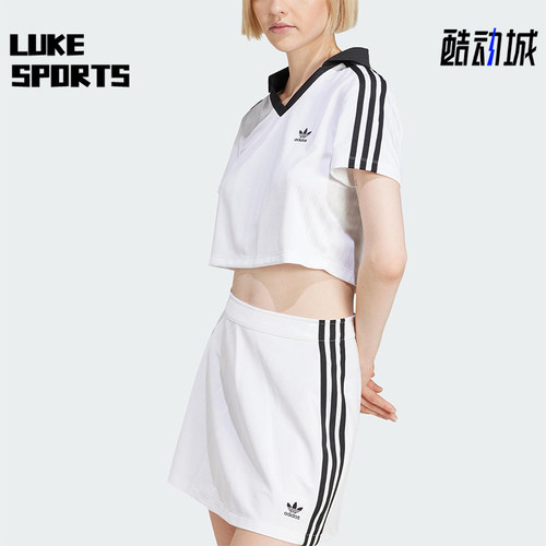 Adidas/阿迪达斯正品三叶草女士短款时尚经典短袖POLO衫JD2608