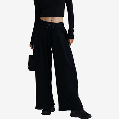 Nike/耐克正品新款女士中腰褶裥法式毛圈运动长裤HF9546-010