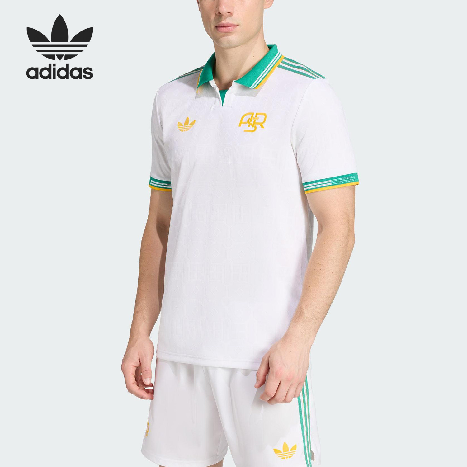 Adidas/阿迪达斯官方正品夏季三叶草男士足球短袖POLO衫JP4804