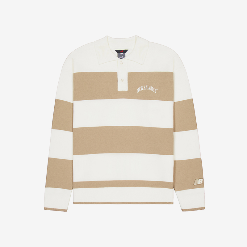 New Balance/NB正品新款男子条纹透气翻领卫衣套头衫NBE41101-DB