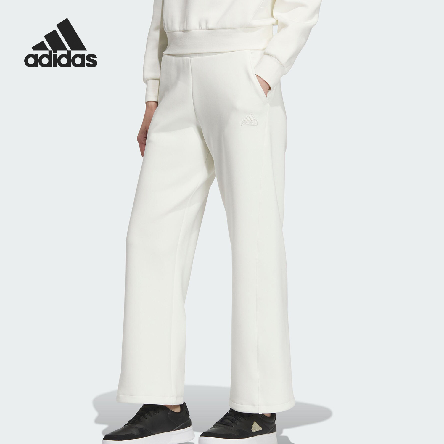 阿迪达斯女士简约宽松休闲长裤