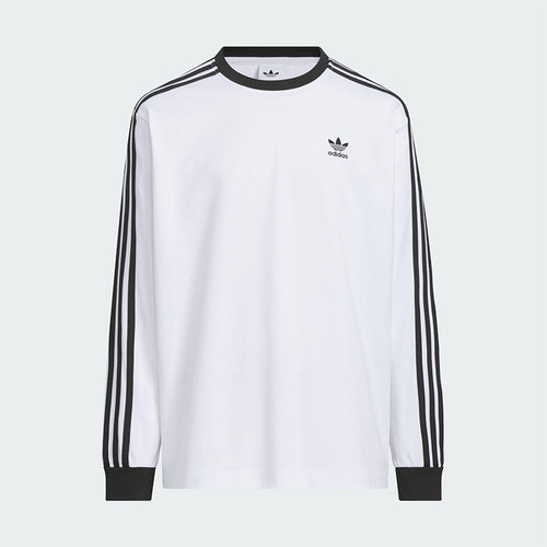 Adidas/阿迪达斯正品三叶草新款儿童白黑色经典校园长袖T恤HY2197