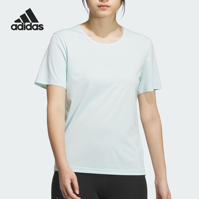 Adidas/阿迪达斯官方正品2025夏季款女士透气运动跑步短袖KH3760