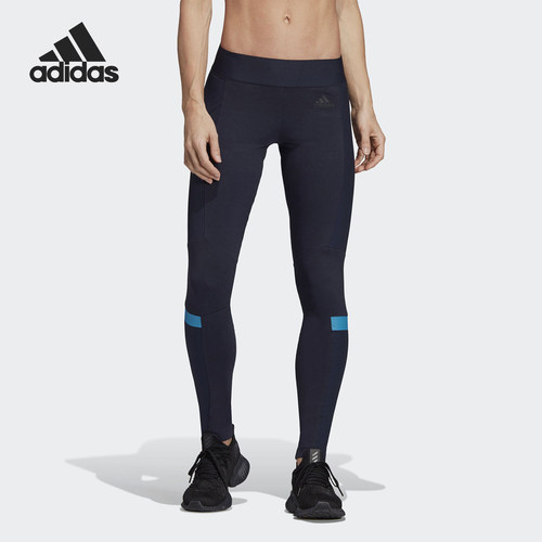 Adidas/阿迪达斯正品新款女藏蓝色跑步健身休闲紧身裤DT9365
