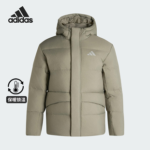 运动保暖连帽羽绒服KR0937 2025LINEAR男士 Adidas 阿迪达斯正品