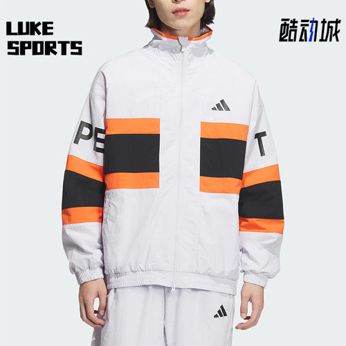 Adidas/阿迪达斯正品2026春季款男士日常立领梭织拼接外套JM2066