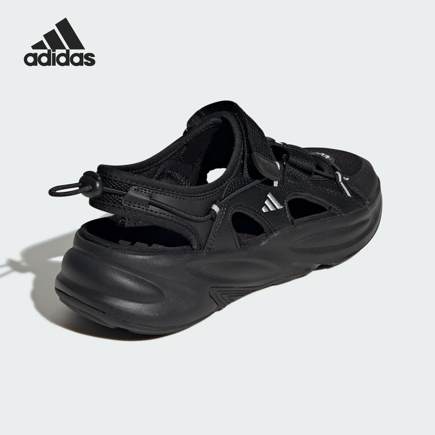 Adidas/阿迪达斯官方正品OZWAVE SANDAL男女魔术贴透气凉鞋JS4582