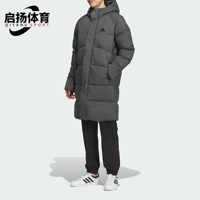 Adidas/阿迪达斯正品冬季男女防风连帽保暖运动长款羽绒服KQ5516