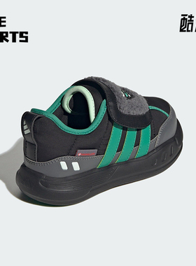 Adidas/阿迪达斯正品PUFFY SKIPPER小童日常魔术贴休闲鞋KJ3899