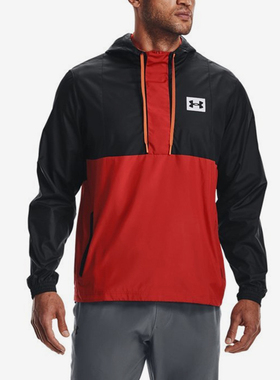 UA/安德玛正品运动训练男士复古时尚宽松休闲连帽卫衣1366301-839