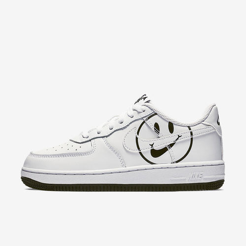 Nike耐克正品Air Force男童低帮系带缓震耐磨休闲鞋BQ8274-100