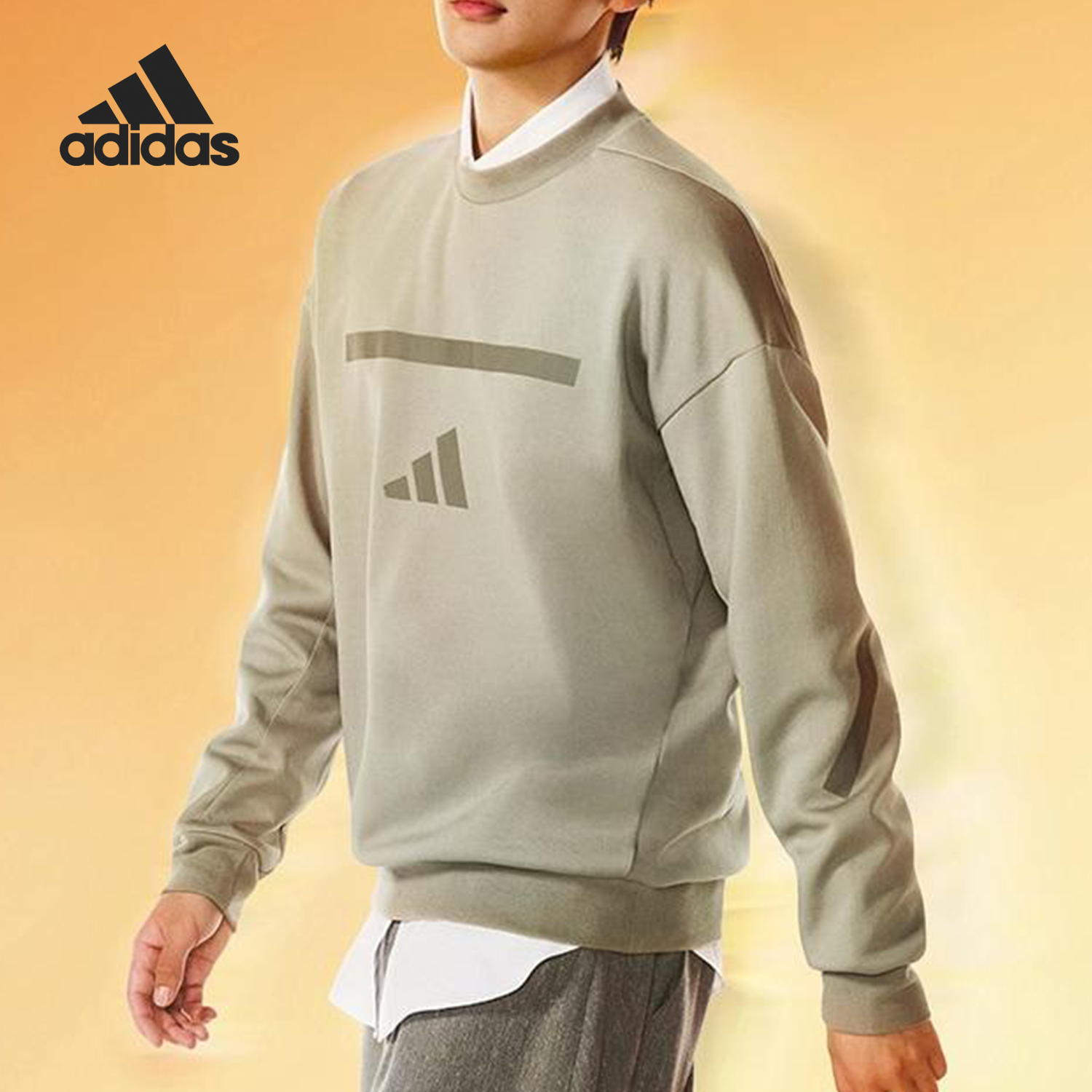 Adidas/阿迪达斯官方正品春款男士针织休闲运动训练卫衣JP0383
